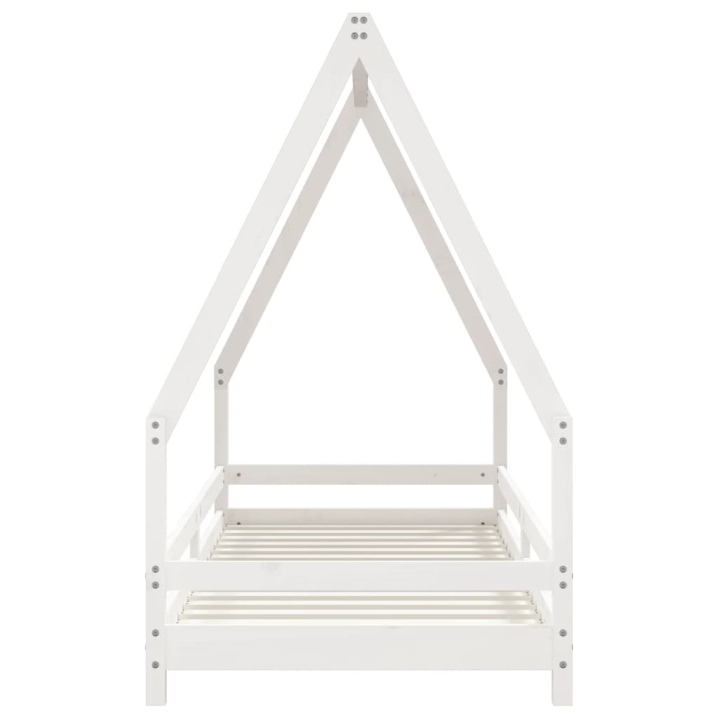 Kids Bed Frame White 80x200 cm Solid Wood Pine