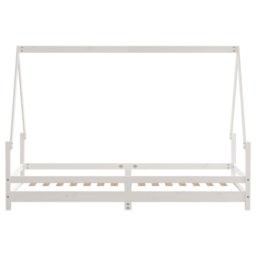 Kids Bed Frame White 80x200 cm Solid Wood Pine