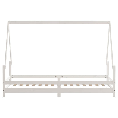 Kids Bed Frame White 80x200 cm Solid Wood Pine