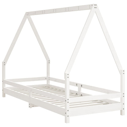 Kids Bed Frame White 80x200 cm Solid Wood Pine