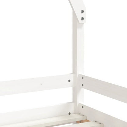 Kids Bed Frame White 80x200 cm Solid Wood Pine