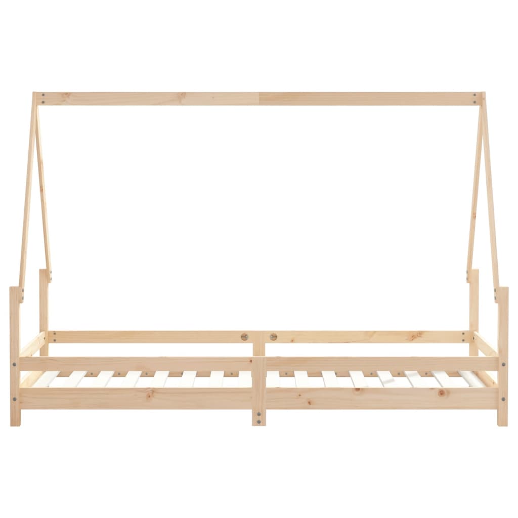 Kids Bed Frame 90x200 cm Solid Wood Pine