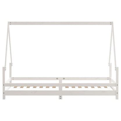 Kids Bed Frame White 90x200 cm Solid Wood Pine