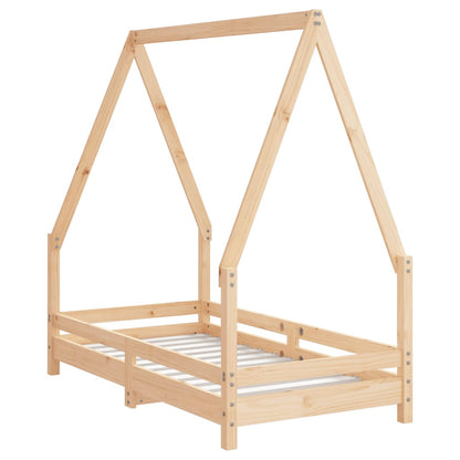 Kids Bed Frame 70x140 cm Solid Wood Pine