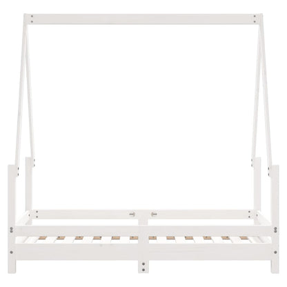 Kids Bed Frame White 70x140 cm Solid Wood Pine