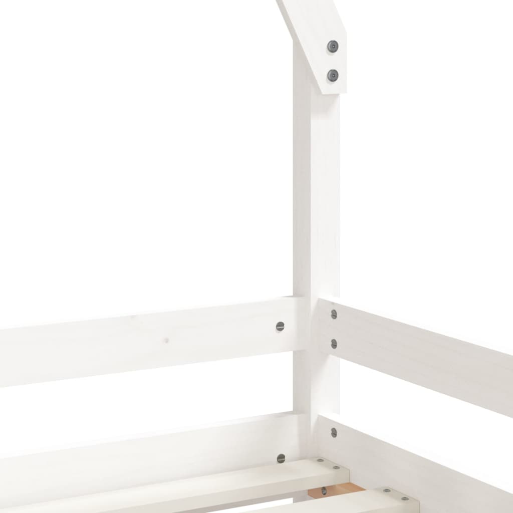 Kids Bed Frame White 70x140 cm Solid Wood Pine