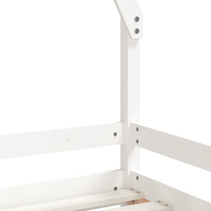 Kids Bed Frame White 70x140 cm Solid Wood Pine