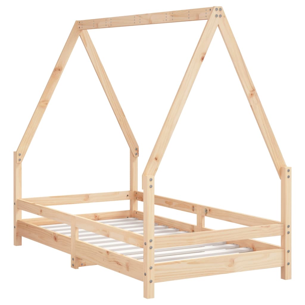 Kids Bed Frame 80x160 cm Solid Wood Pine