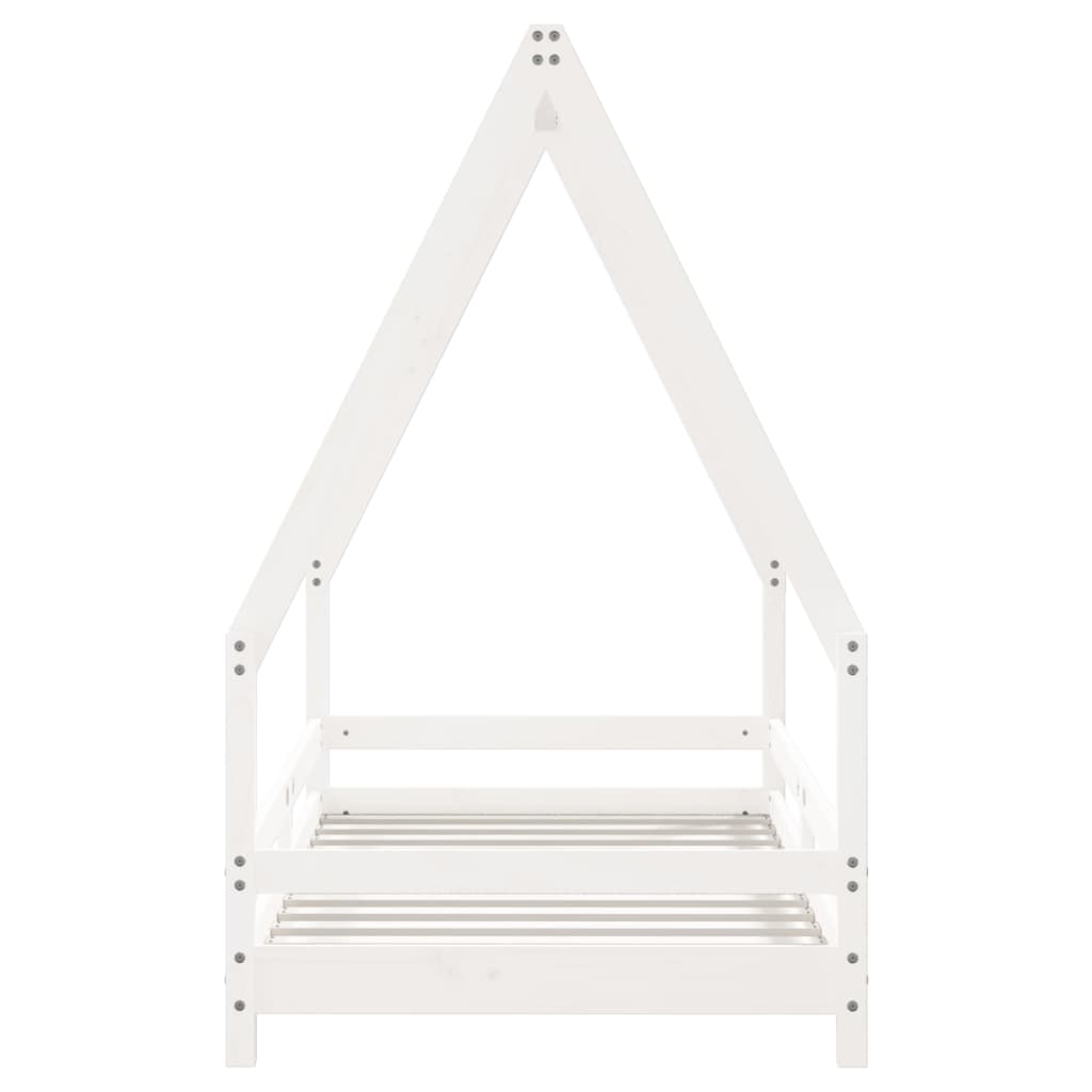 Kids Bed Frame White 80x160 cm Solid Wood Pine