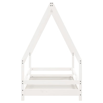 Kids Bed Frame White 80x160 cm Solid Wood Pine