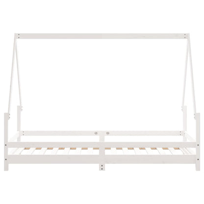 Kids Bed Frame White 90x190 cm Solid Wood Pine