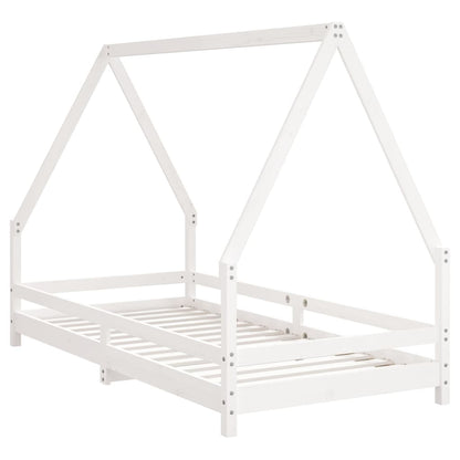 Kids Bed Frame White 90x190 cm Solid Wood Pine