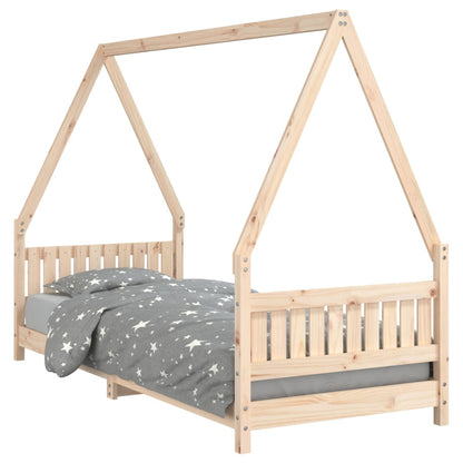 Kids Bed Frame 80x200 cm Solid Wood Pine