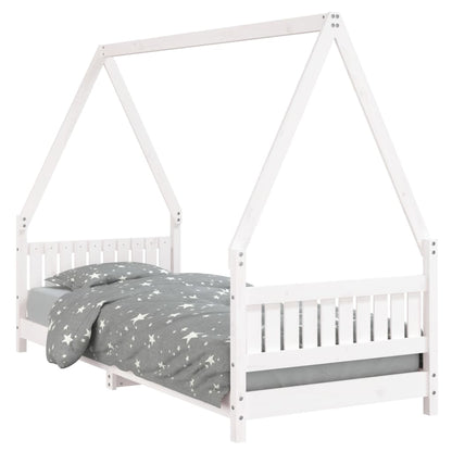 Kids Bed Frame White 80x200 cm Solid Wood Pine