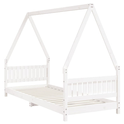 Kids Bed Frame White 80x200 cm Solid Wood Pine