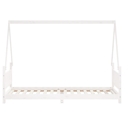 Kids Bed Frame White 80x200 cm Solid Wood Pine