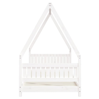 Kids Bed Frame White 90x200 cm Solid Wood Pine