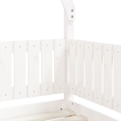 Kids Bed Frame White 70x140 cm Solid Wood Pine