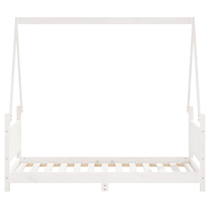 Kids Bed Frame White 80x160 cm Solid Wood Pine