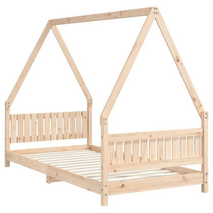 Kids Bed Frame 90x190 cm Solid Wood Pine