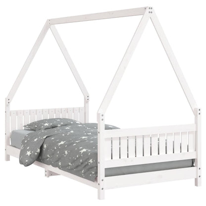 Kids Bed Frame White 90x190 cm Solid Wood Pine