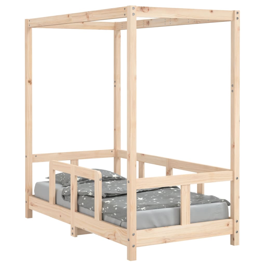 Kids Bed Frame 70x140 cm Solid Wood Pine