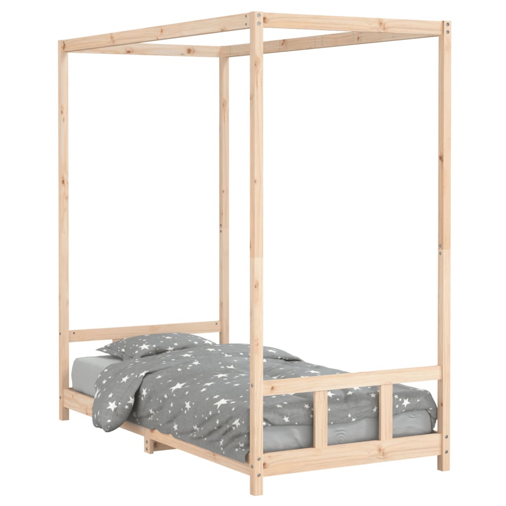 Kids Bed Frame 90x190 cm Solid Wood Pine