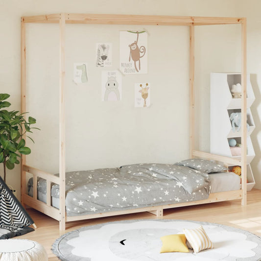 Kids Bed Frame 90x190 cm Solid Wood Pine