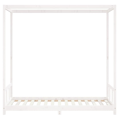 Kids Bed Frame White 90x190 cm Solid Wood Pine