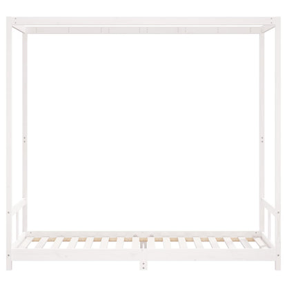 Kids Bed Frame White 80x200 cm Solid Wood Pine