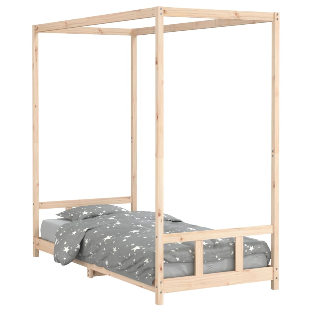 Kids Bed Frame 90x200 cm Solid Wood Pine