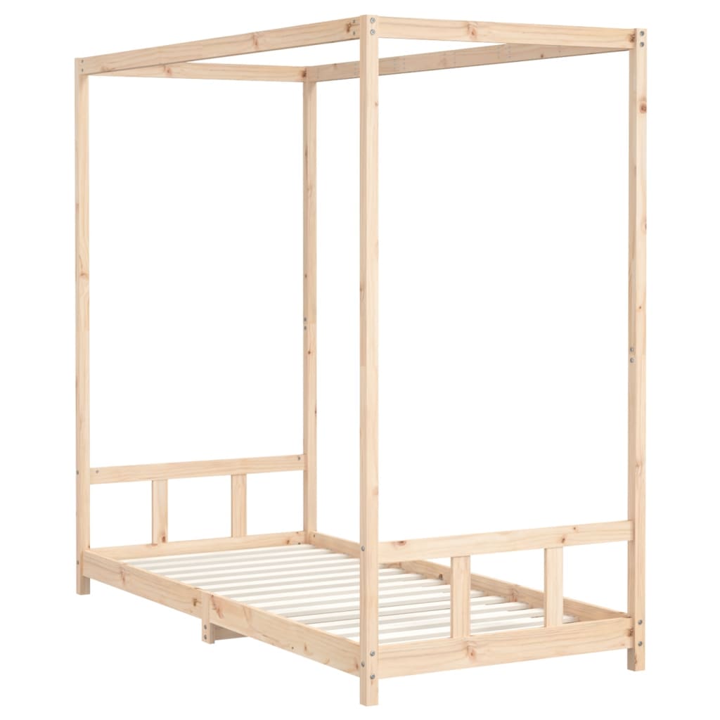 Kids Bed Frame 90x200 cm Solid Wood Pine