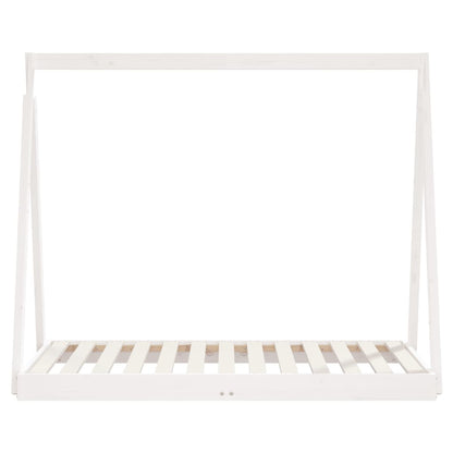 Kids Bed Frame White 70x140 cm Solid Wood Pine