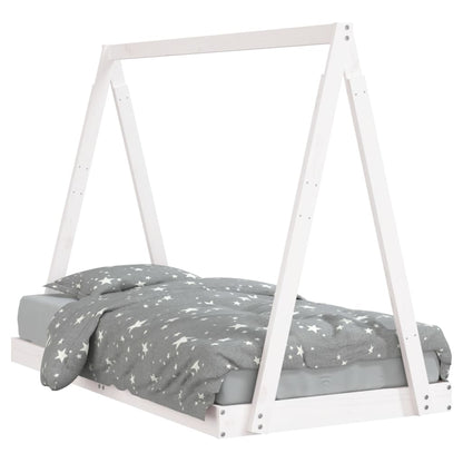 Kids Bed Frame White 80x160 cm Solid Wood Pine