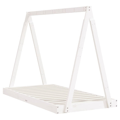 Kids Bed Frame White 80x160 cm Solid Wood Pine