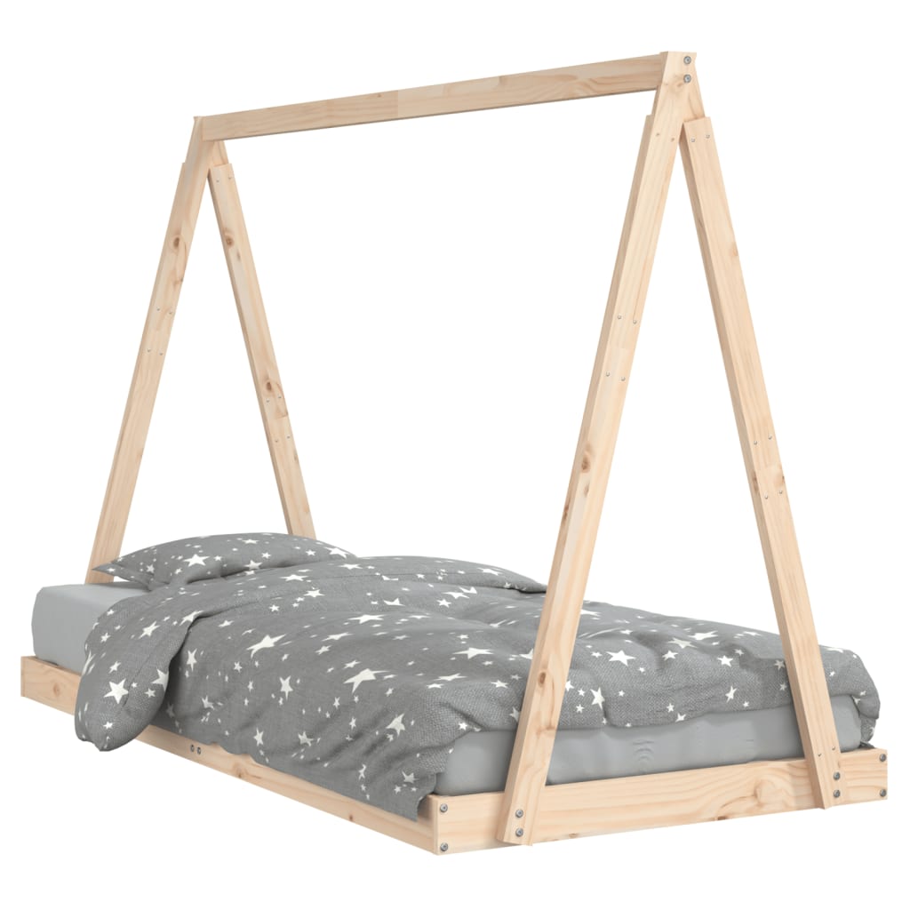 Kids Bed Frame 90x190 cm Solid Wood Pine