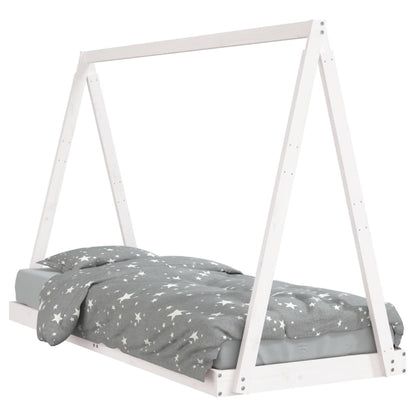 Kids Bed Frame White 80x200 cm Solid Wood Pine