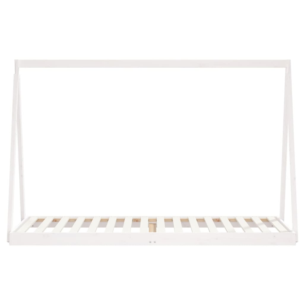 Kids Bed Frame White 80x200 cm Solid Wood Pine