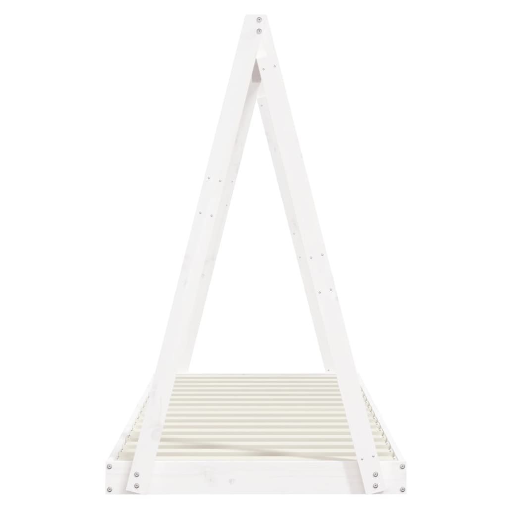 Kids Bed Frame White 80x200 cm Solid Wood Pine