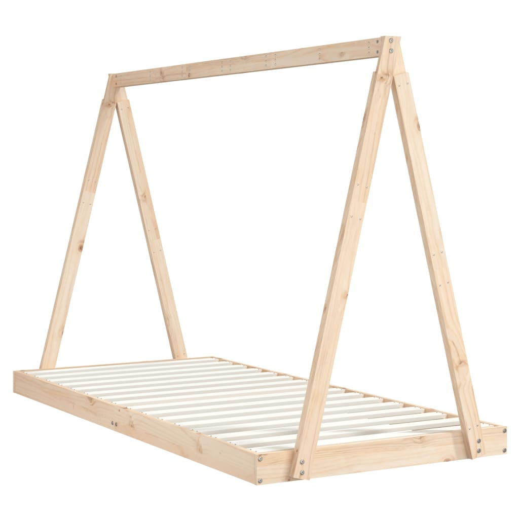 Kids Bed Frame 90x200 cm Solid Wood Pine