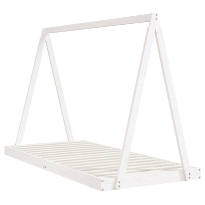 Kids Bed Frame White 90x200 cm Solid Wood Pine