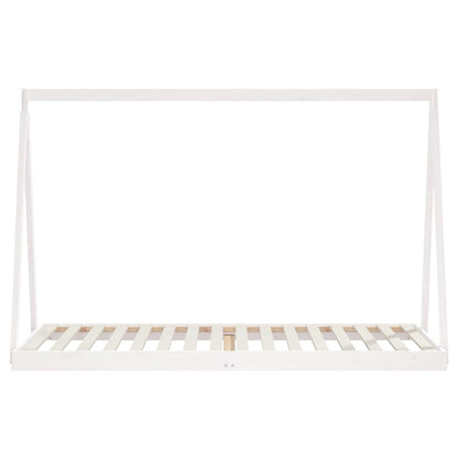 Kids Bed Frame White 90x200 cm Solid Wood Pine