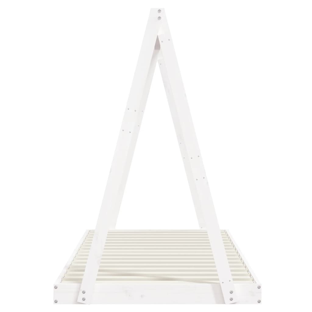 Kids Bed Frame White 90x200 cm Solid Wood Pine