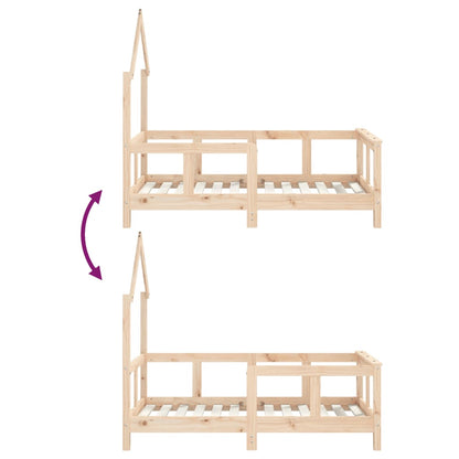 Kids Bed Frame 70x140 cm Solid Wood Pine