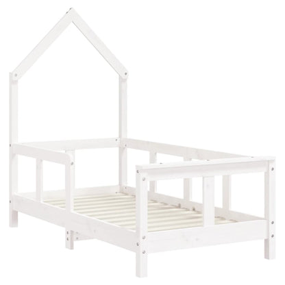 Kids Bed Frame White 70x140 cm Solid Wood Pine