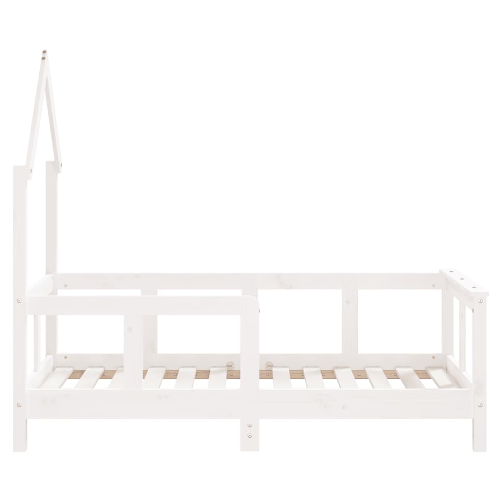 Kids Bed Frame White 70x140 cm Solid Wood Pine