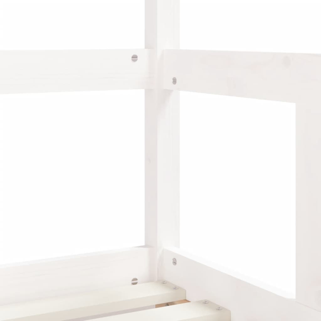 Kids Bed Frame White 70x140 cm Solid Wood Pine