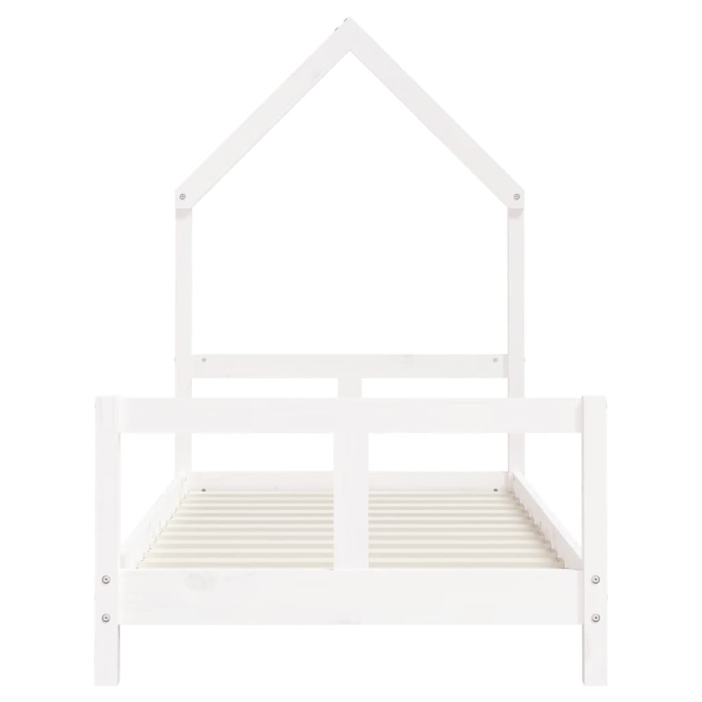 Kids Bed Frame White 80x160 cm Solid Wood Pine