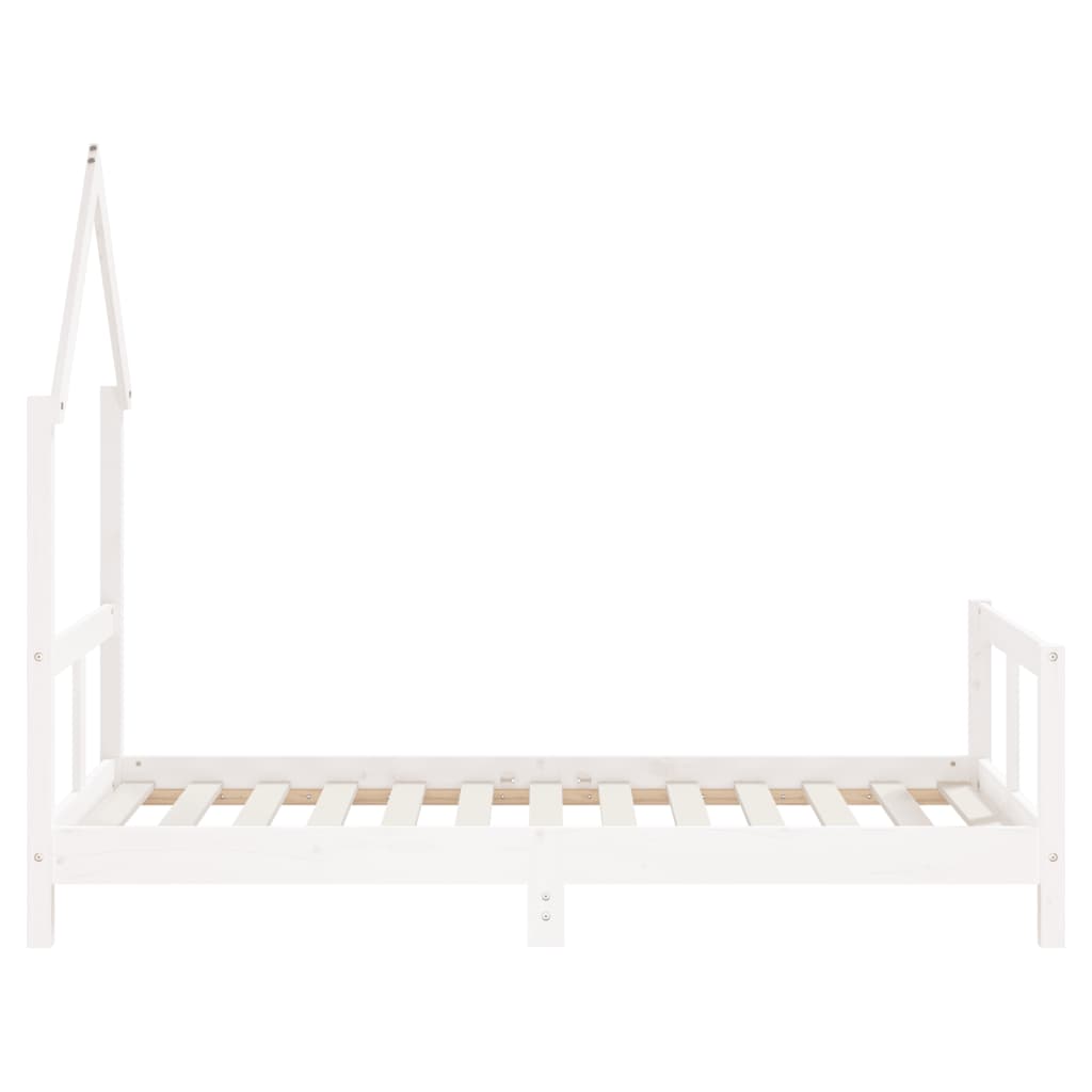 Kids Bed Frame White 80x160 cm Solid Wood Pine