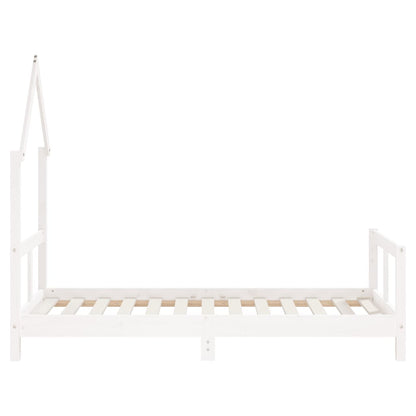 Kids Bed Frame White 80x160 cm Solid Wood Pine